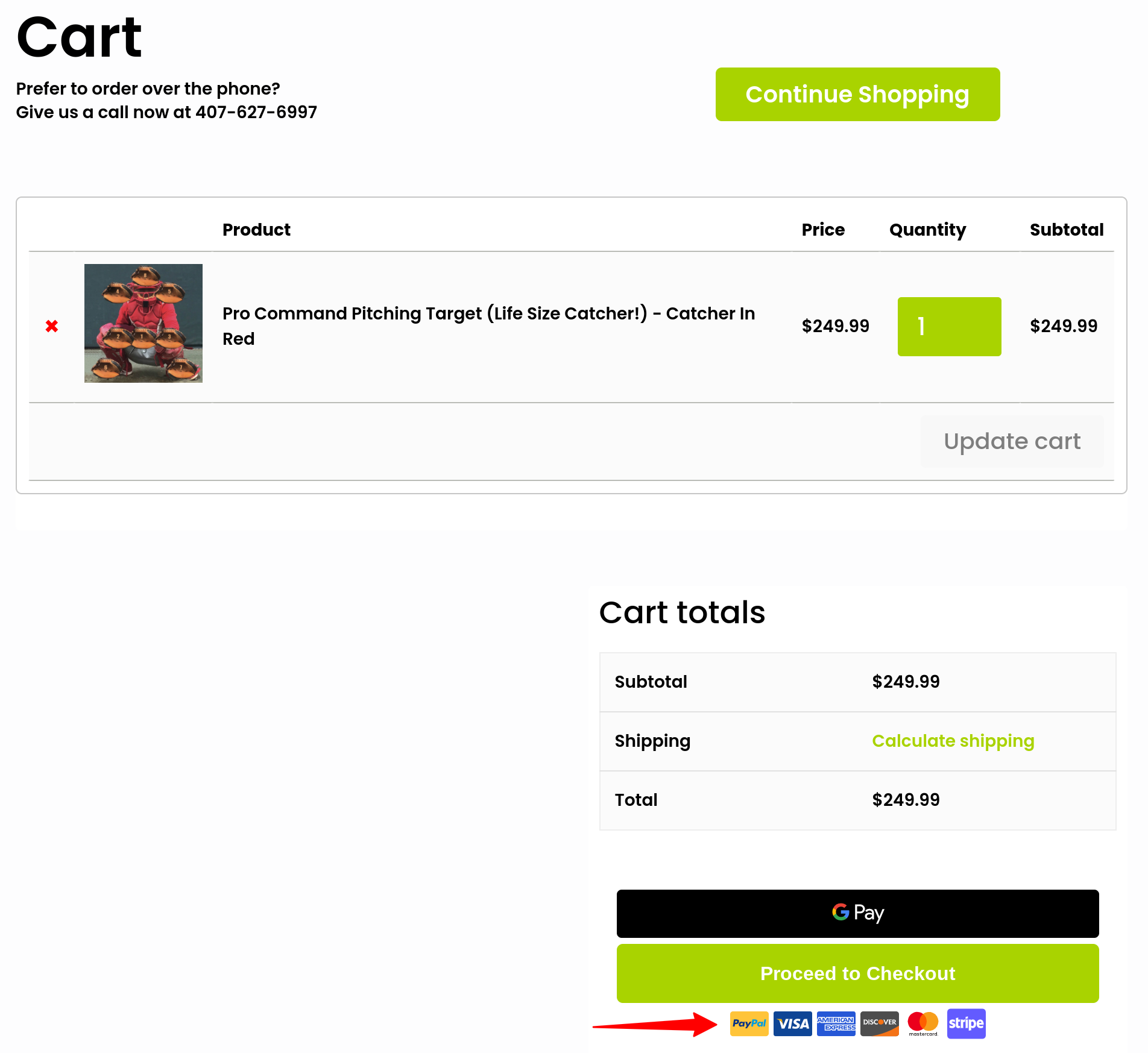 A WooCommerce store running a PeachPay checkout