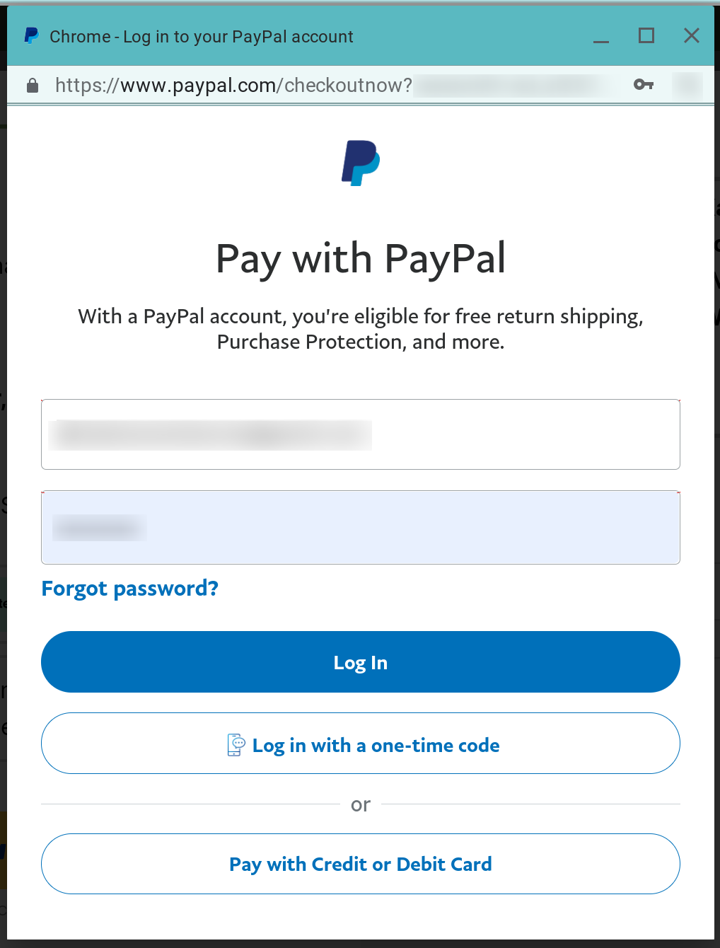 Paying via PayPal Standard on a WooCommerce store