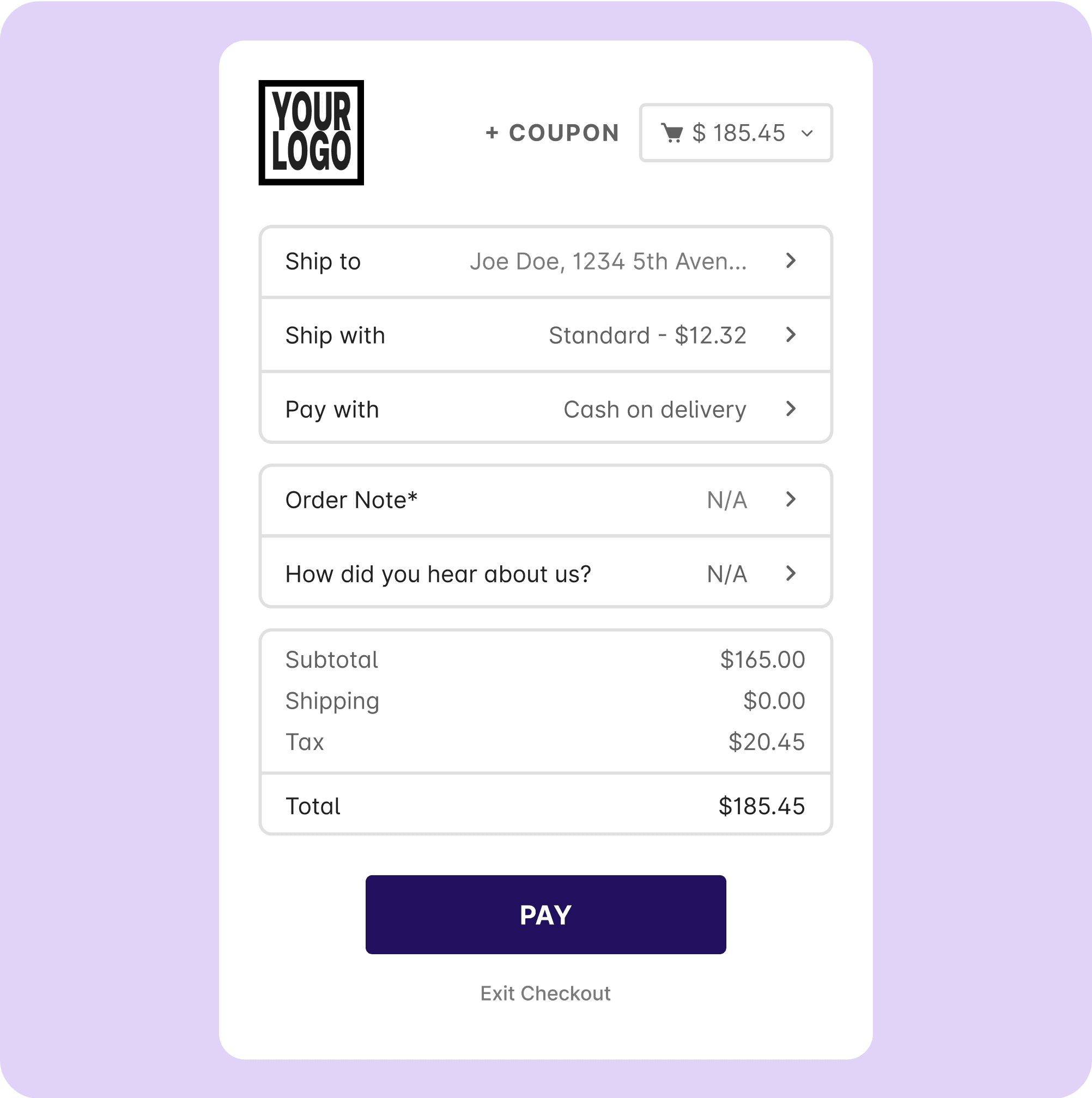 returning user view