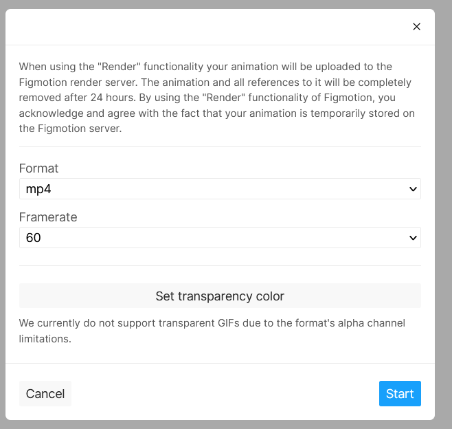 Rendering in Figmotion