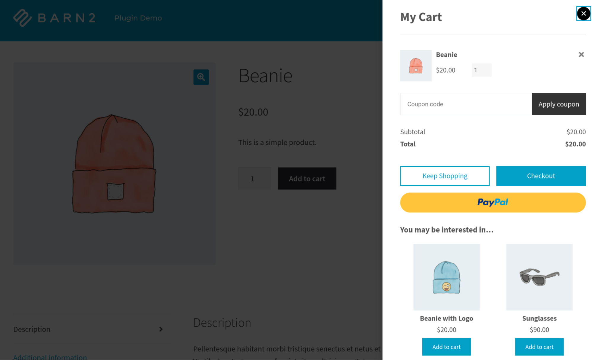 WooCommerce Fast Cart popup cart/checkout