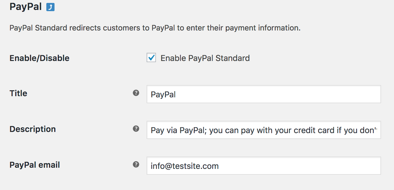  Enabling PayPal Standard in WooCommerce 5.5 or earlier versions