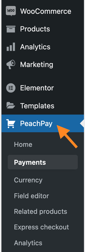 Click PeachPay Settings