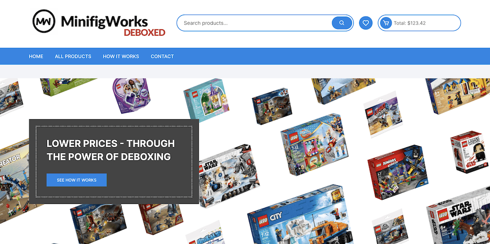 The MinifigWorks website