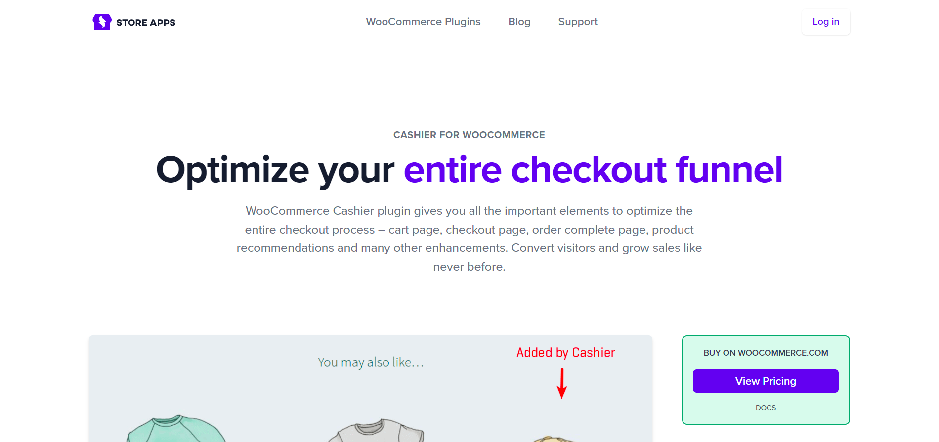 Cashier homepage