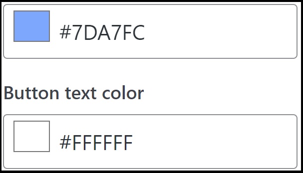 Set button and button text color