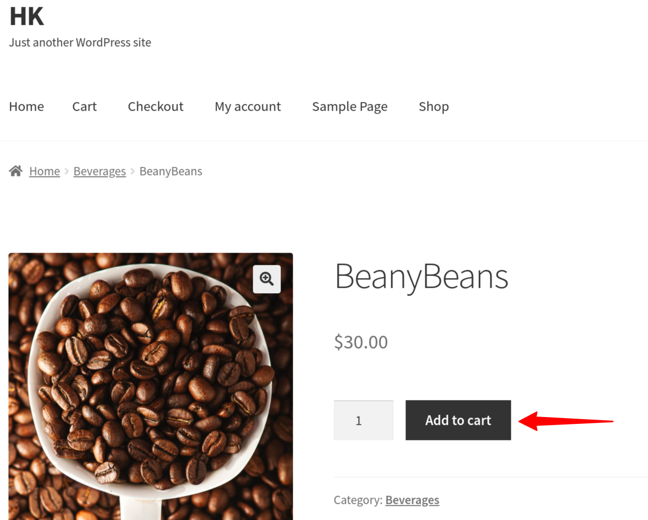 Add to cart step - WooCommerce checkout