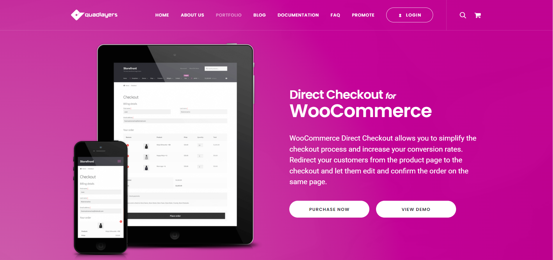 Direct Checkout for WooCommerce homepage