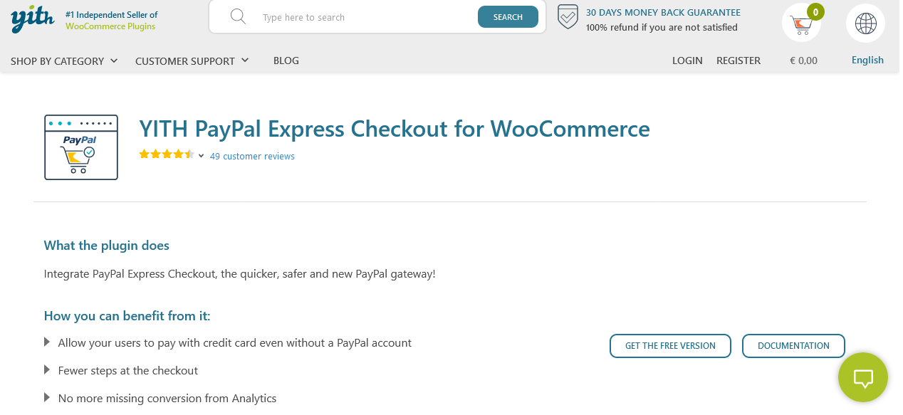 YITH Paypal Express Checkout