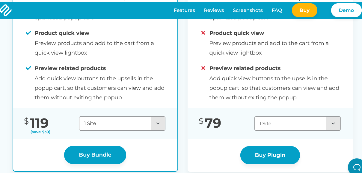 WooCommerce Fast Cart pricing