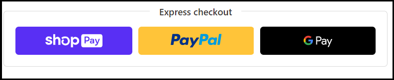 Express checkout