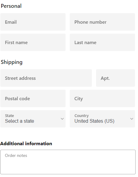 Add shipping details to PeachPay