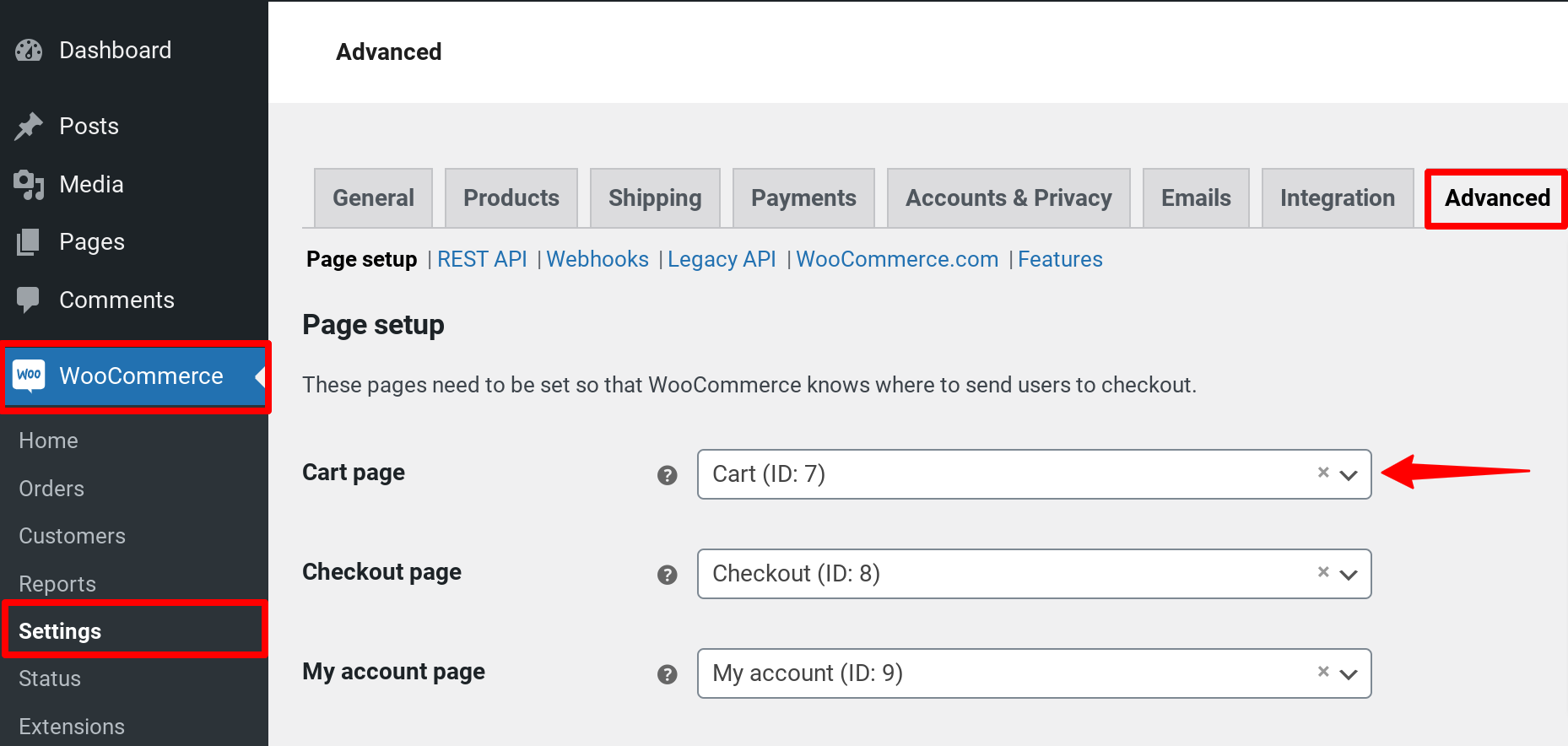 Pointing WooCommerce cart page URL to checkout